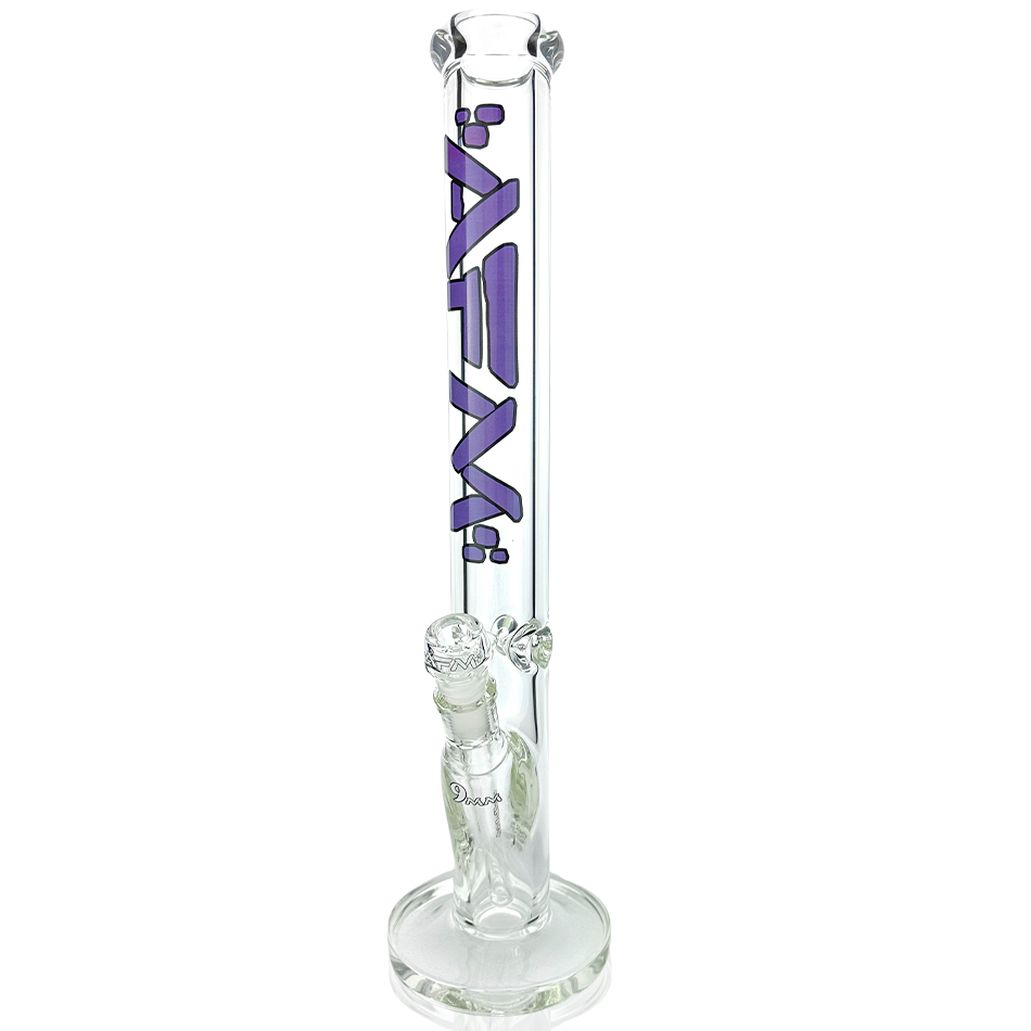 18" AFM Lightbeam Clear Glass 9mm Straight Tube Bong