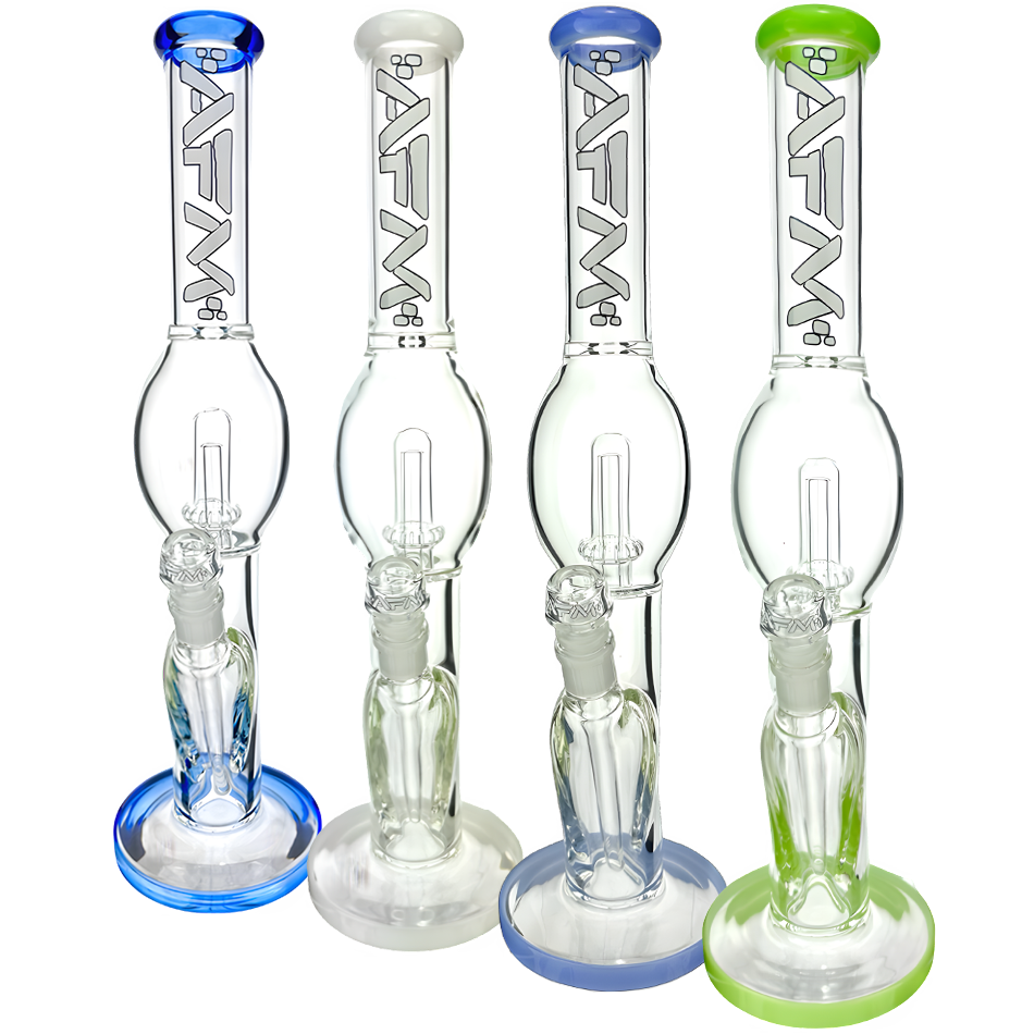 18" AFM Unidentified Flyer Glass Straight Tube Bong
