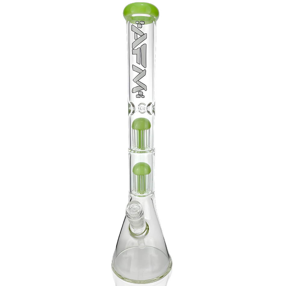 18" AFM Hitter Double Arm Perc 5mm Glass Beaker Bong