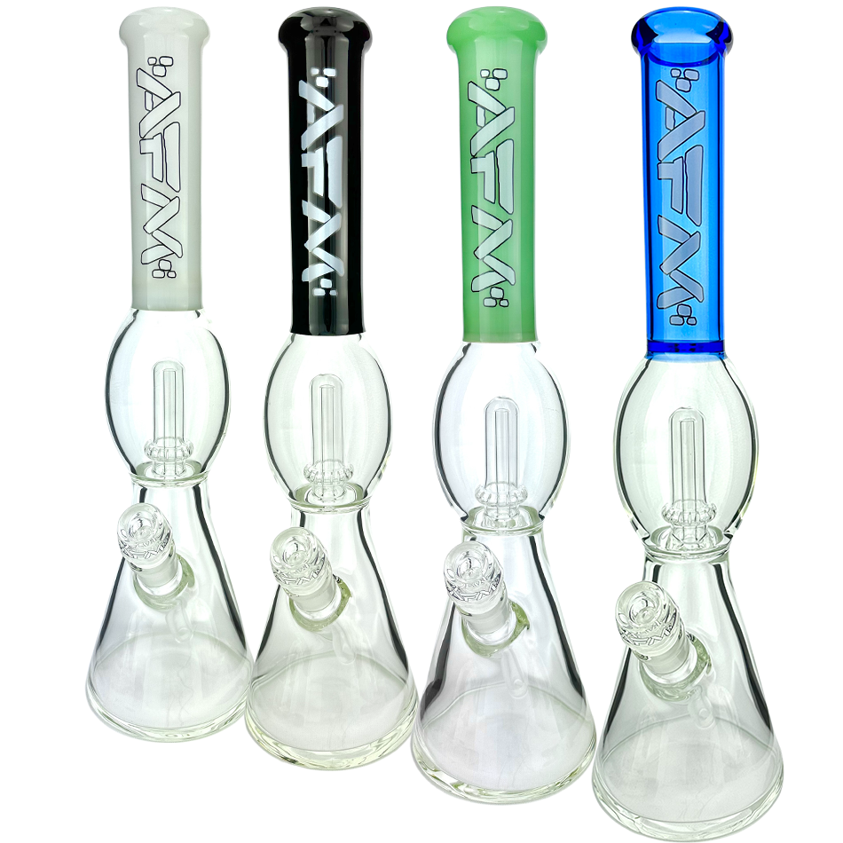 18" AFM UFO Color Sleeve Glass Beaker Bong