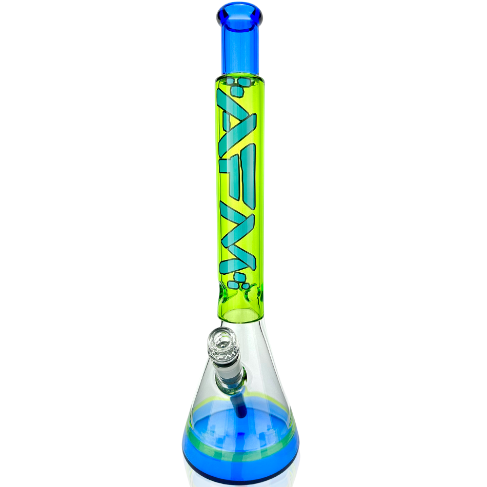18" AFM Quasar Glass Beaker Bong - Lime