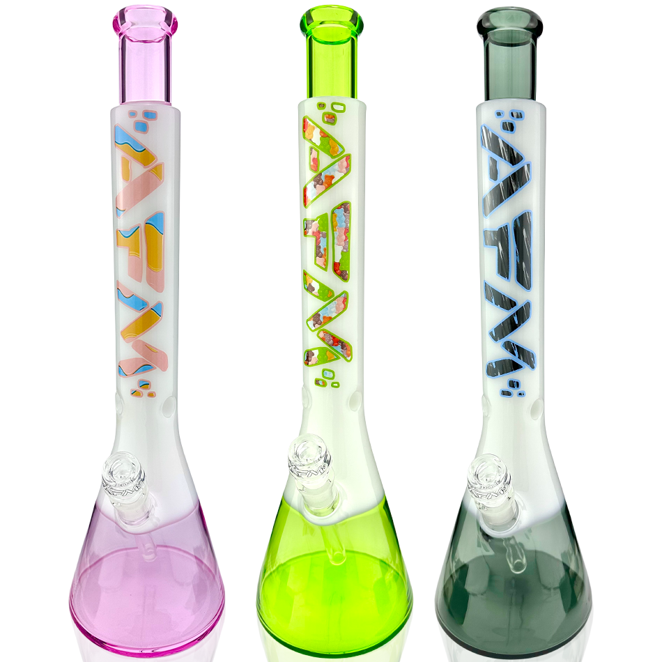 18" AFM Glass Ice Cream Quasar Glass Beaker Bong