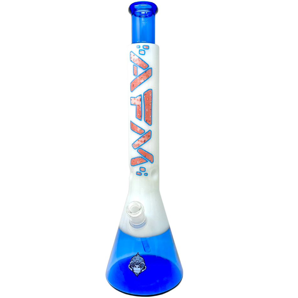 18" AFM Glass Donut Quasar Glass Beaker Bong