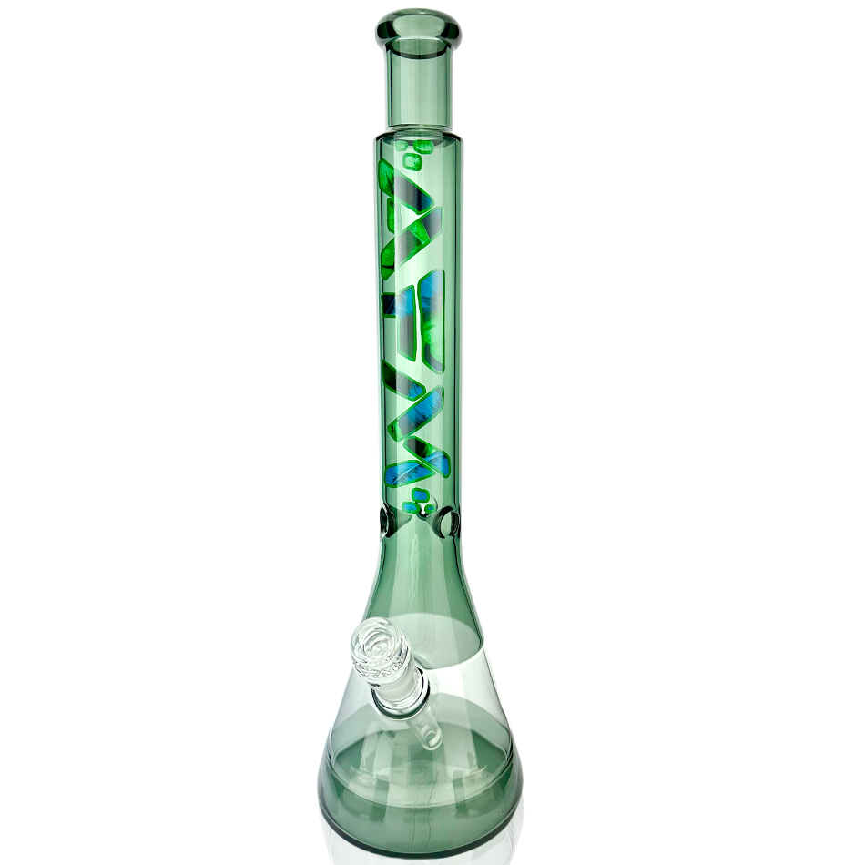 18" AFM Quasar Glass Leaf Beaker Bong