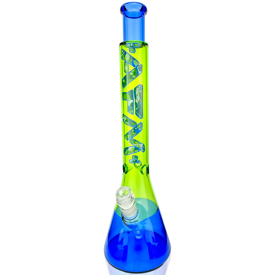 18" AFM Quasar Glass Bubbles Beaker Bong