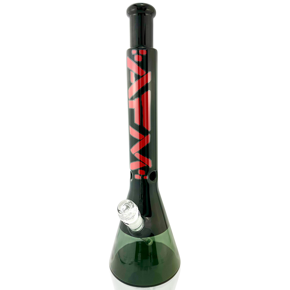 18" AFM Quasar Glass Beaker Bong - Black/ Smokey