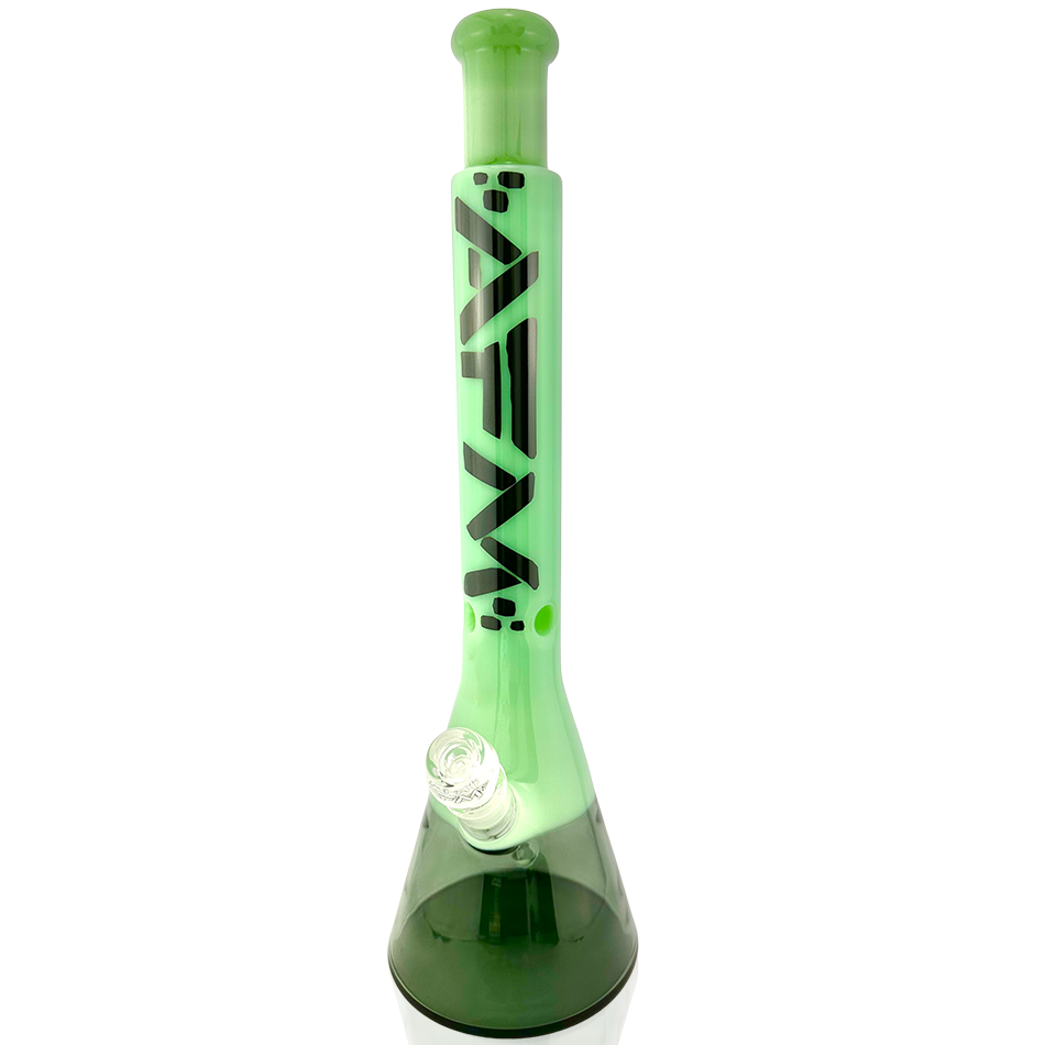 18" AFM Quasar Glass Beaker Bong - Mint/ Smokey