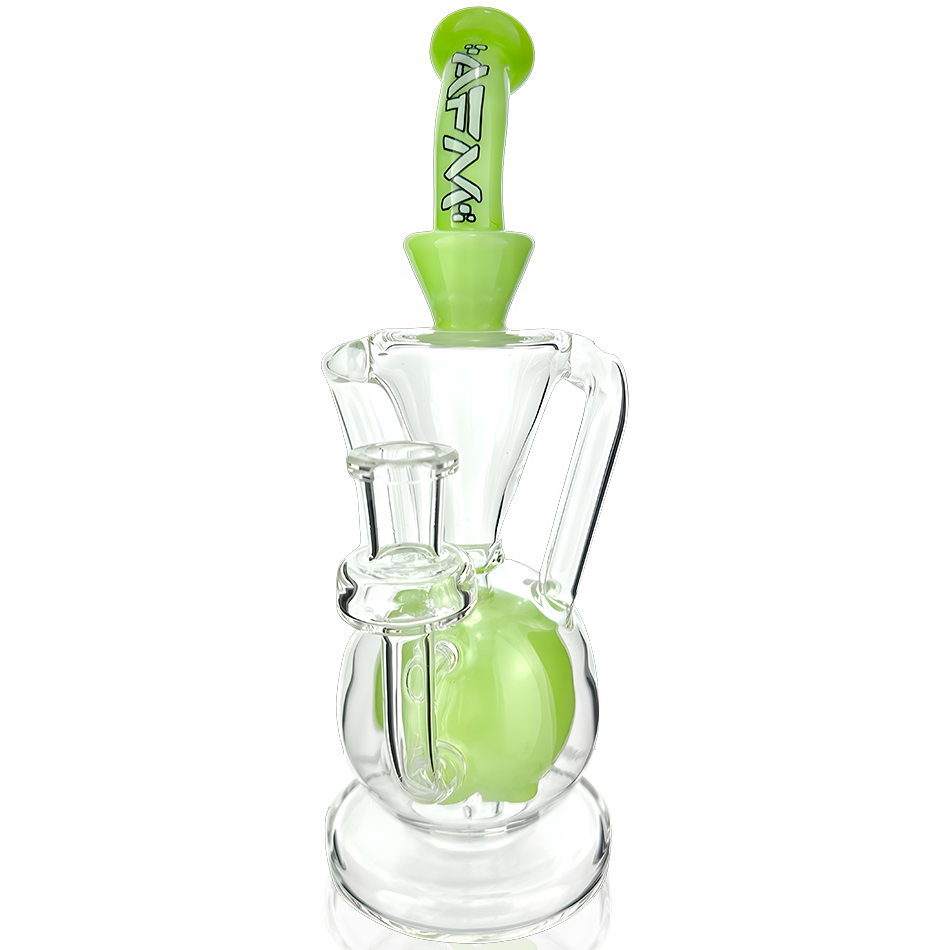 9.5" AFM Magic Ball Clear Glass Recycler Dab Rig