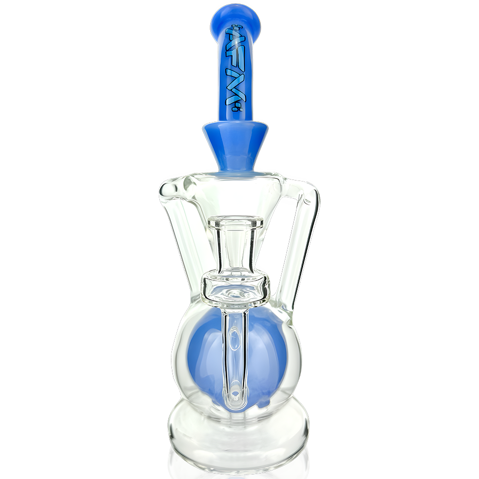 9.5" AFM Magic Ball Clear Glass Recycler Dab Rig