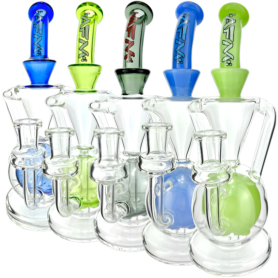 9.5" AFM Magic Ball Clear Glass Recycler Dab Rig