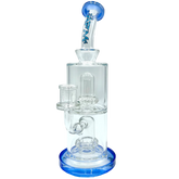 9" AFM UFO Double Perc Glass Dab Rig