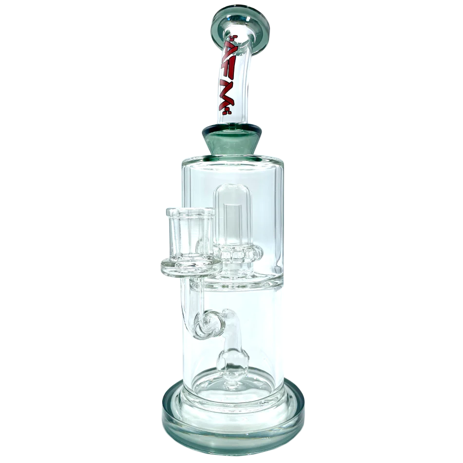 10" AFM Dot Double Perc Glass Dab Rig