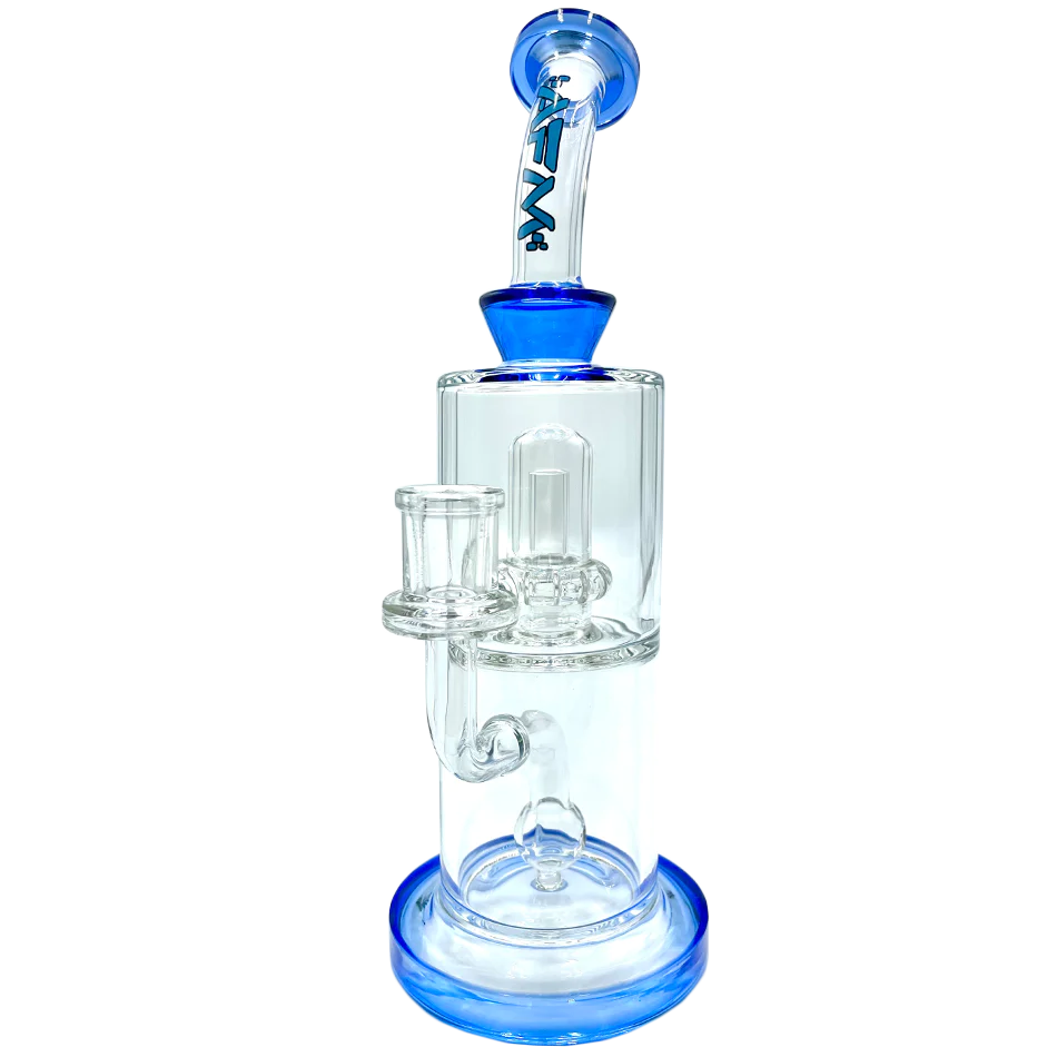 10" AFM Dot Double Perc Glass Dab Rig