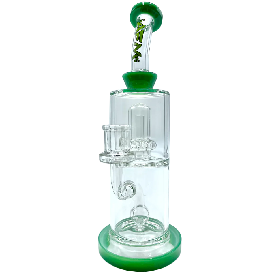 10" AFM Dot Double Perc Glass Dab Rig