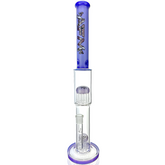 19" AFM Double Hitter Reversal Glass Straight Tube Bong