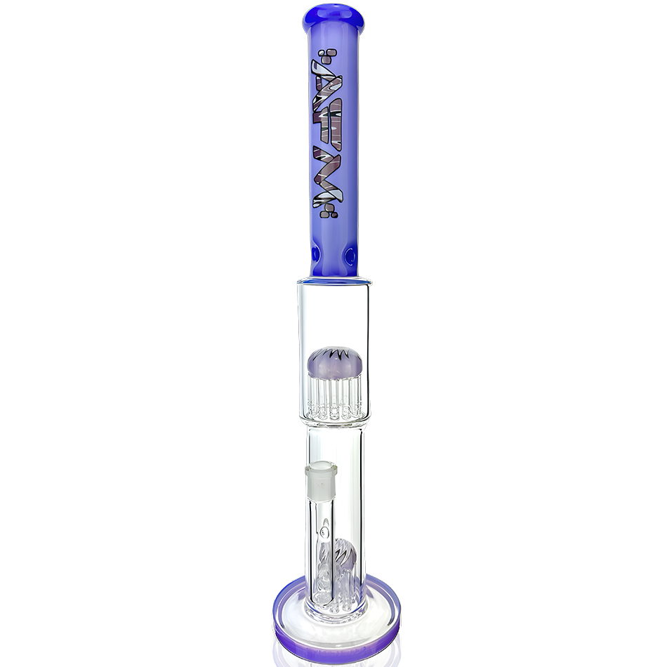 19" AFM Double Hitter Reversal Glass Straight Tube Bong