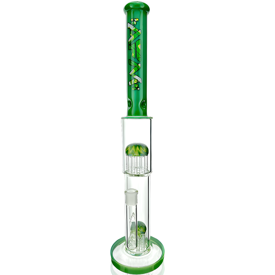 19" AFM Double Hitter Reversal Glass Straight Tube Bong