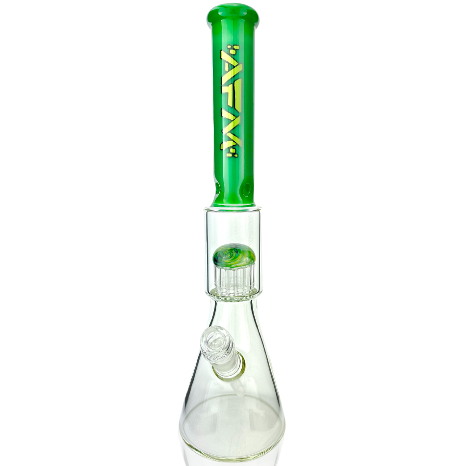 18" AFM Reversal Sleeve Glass Tree Perc Beaker Bong