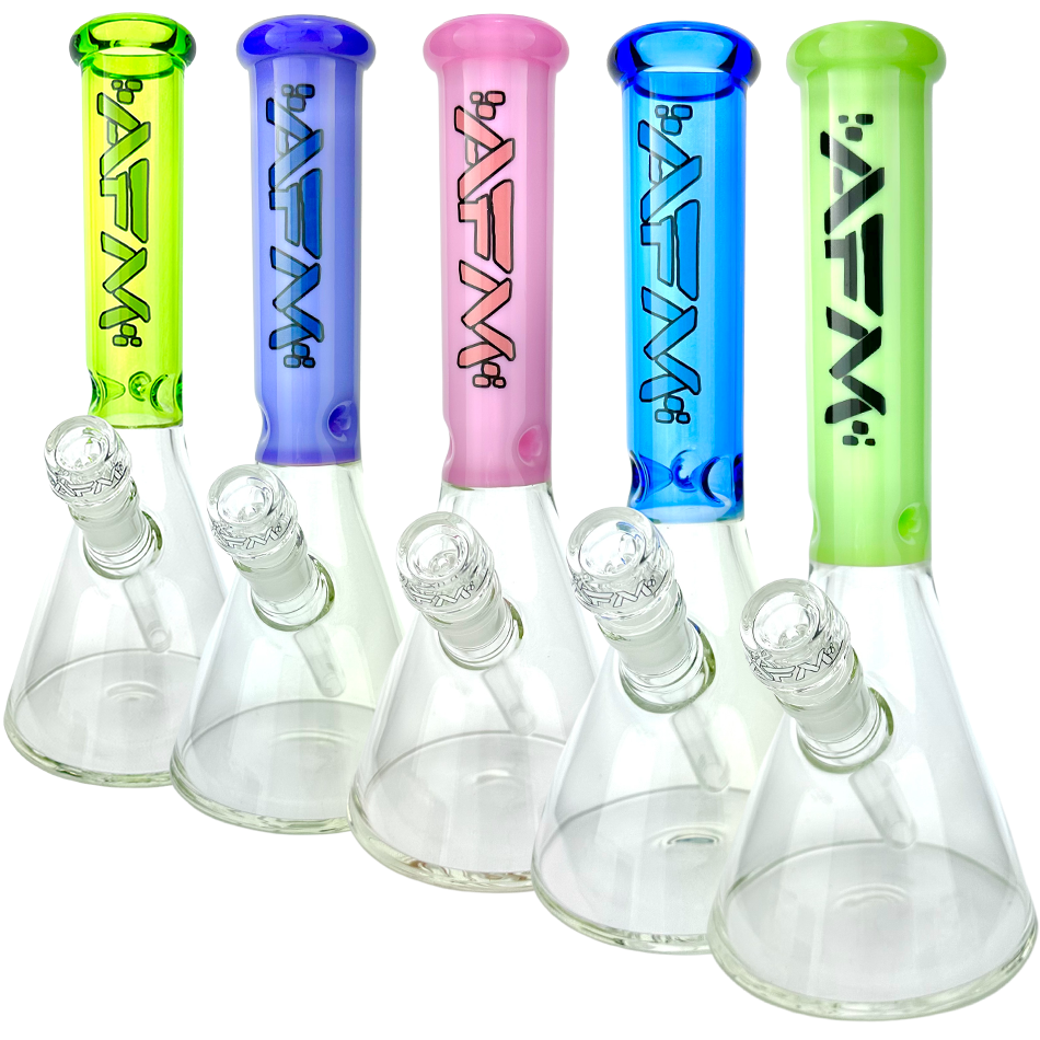 12" AFM Glass Extraterrestrial Color Sleeve Glass Beaker Bong