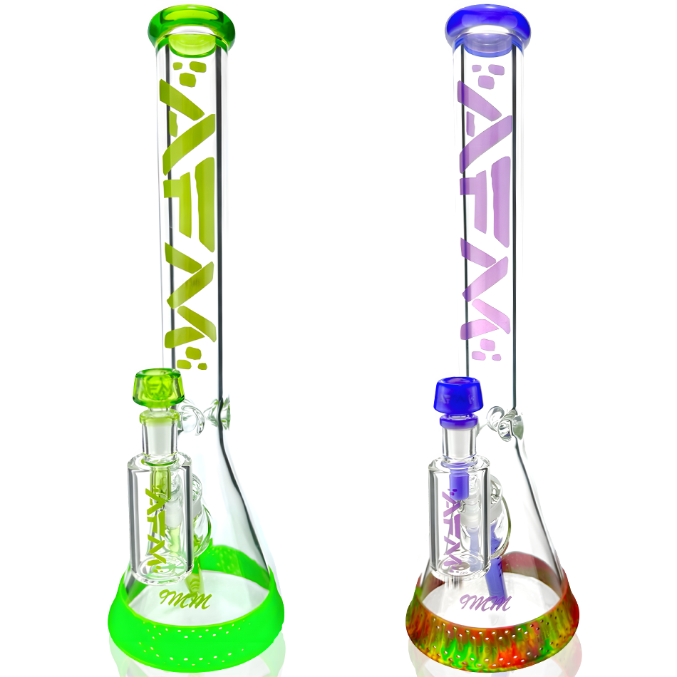 18" AFM Symphony 9mm Glass Beaker Bong Bundle