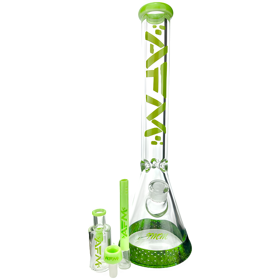 18" AFM Symphony 9mm Glass Beaker Bong Bundle