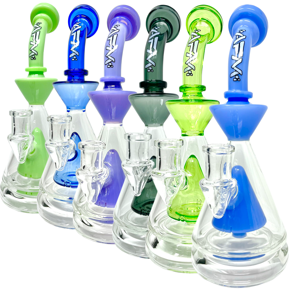 9" AFM Pyramid Perc Glass Dab Rig