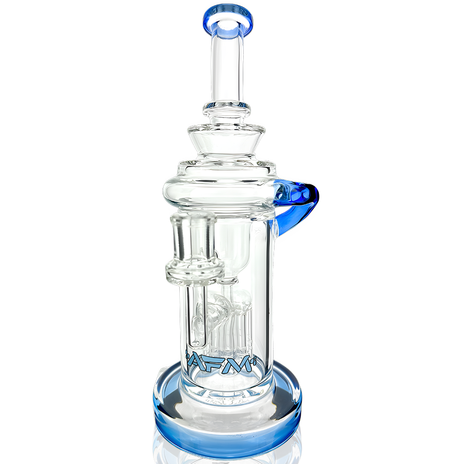 10" AFM Glass Power Station Color Lip Glass Recycler Dab Rig