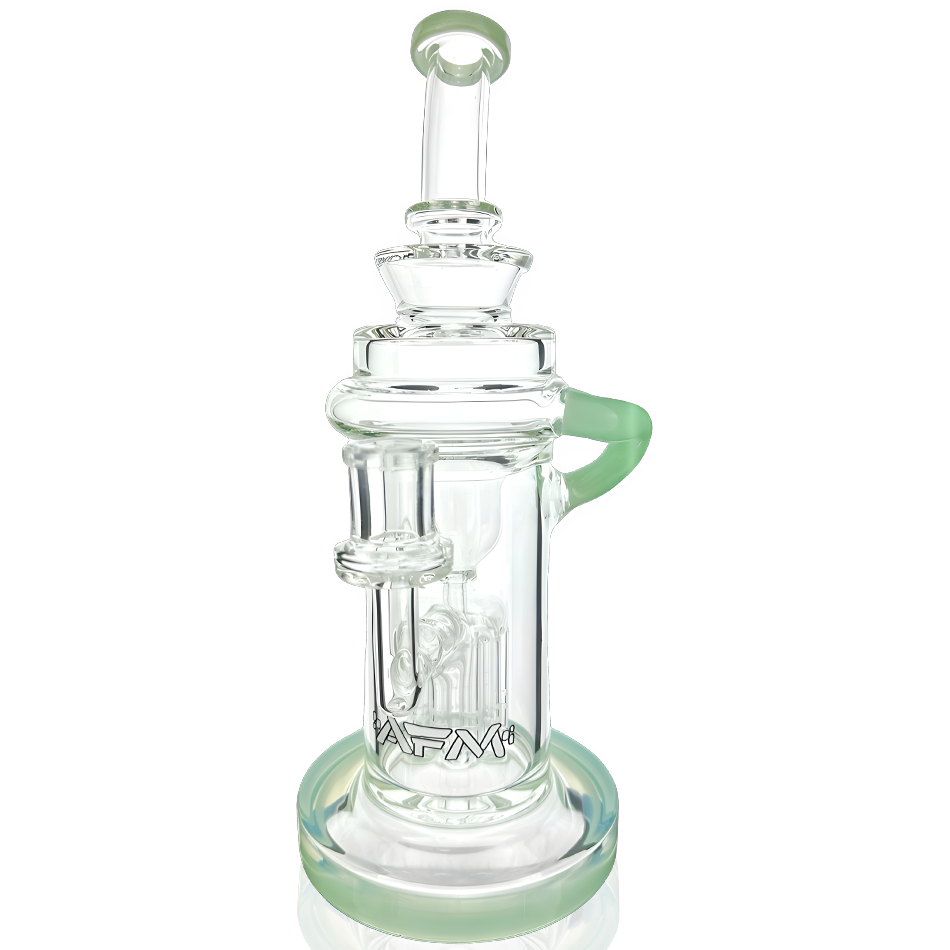 10" AFM Glass Power Station Color Lip Glass Recycler Dab Rig