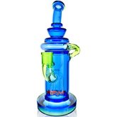 10" AFM Glass Power Station Full Color Glass Recycler Dab Rig + Quartz Banger & Carb Cap Bundle