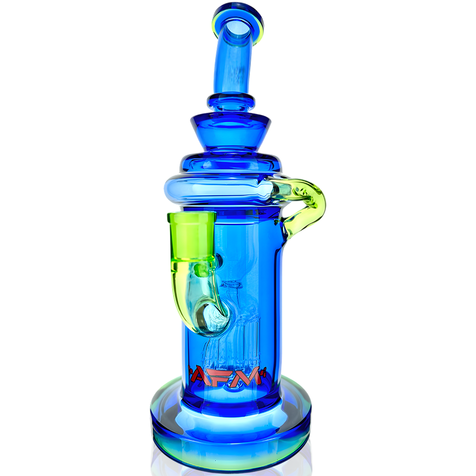 10" AFM Glass Power Station Full Color Glass Recycler Dab Rig + Quartz Banger & Carb Cap Bundle