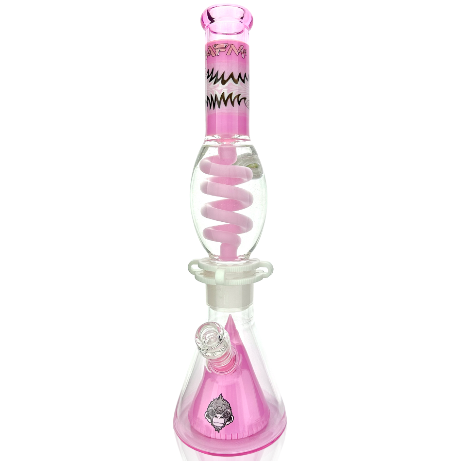 16" AFM Glass Reversal UFO Pyramid Freezable Coil Glass Beaker Bong
