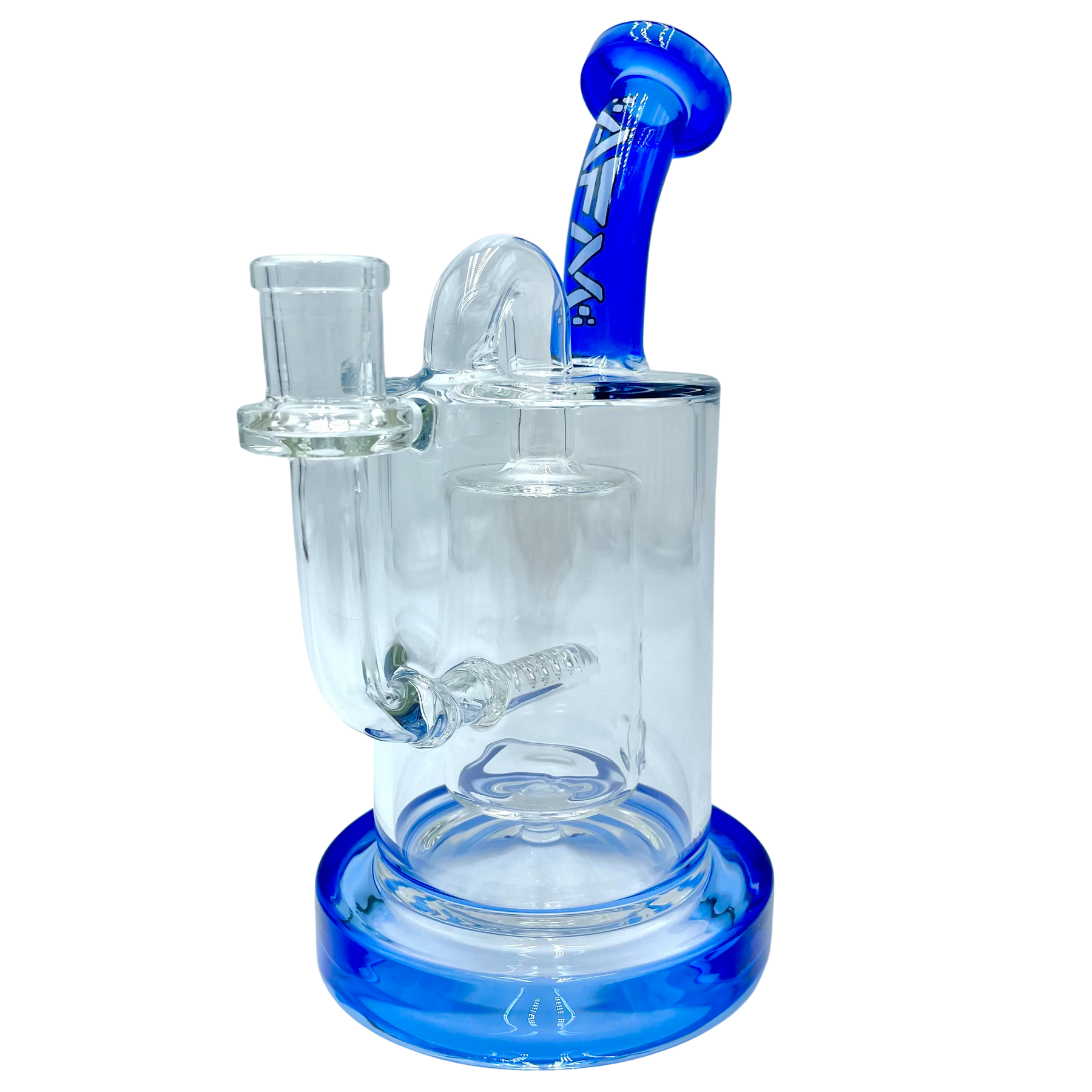 8" AFM Pump Color Glass Recycler Dab Rig