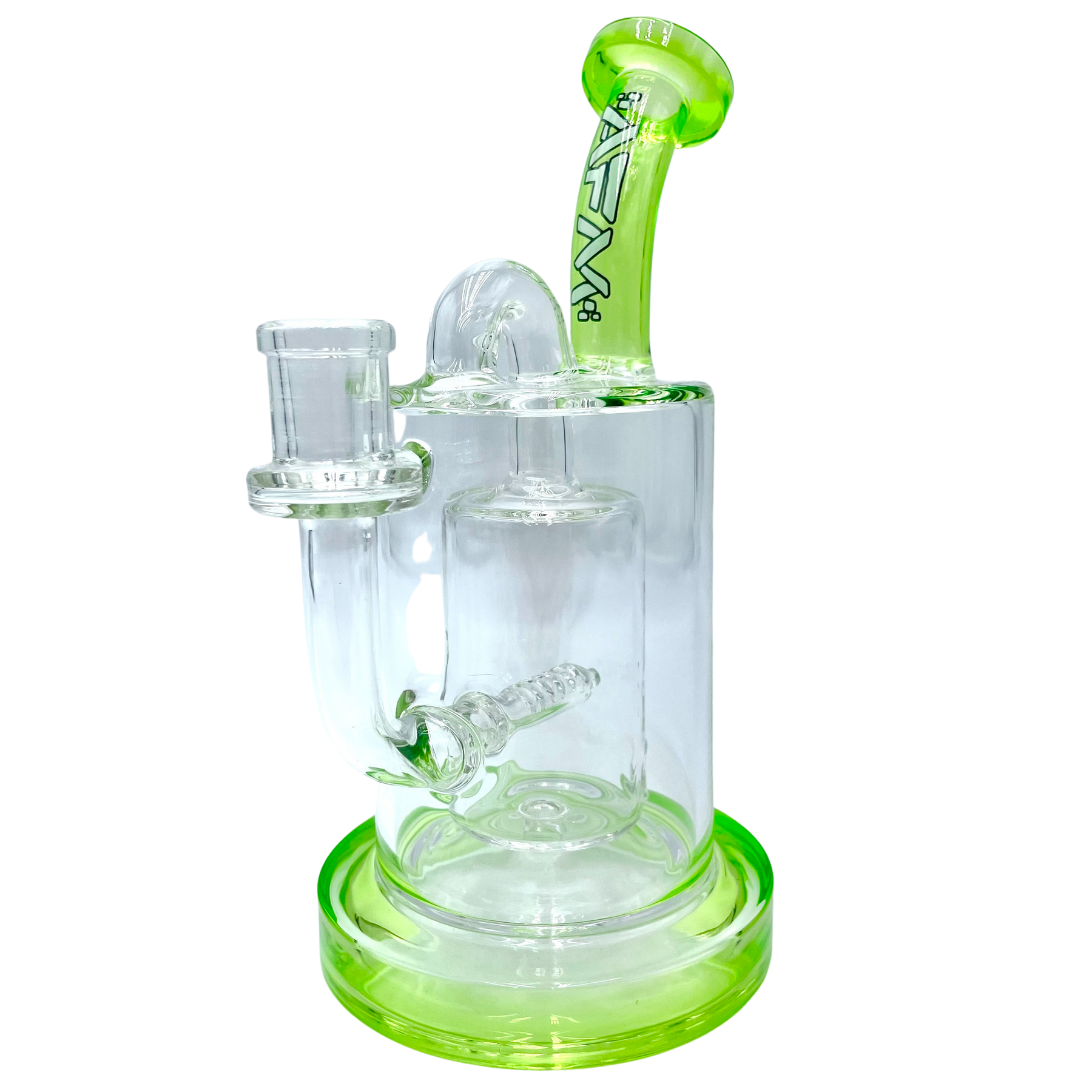 8" AFM Pump Color Glass Recycler Dab Rig