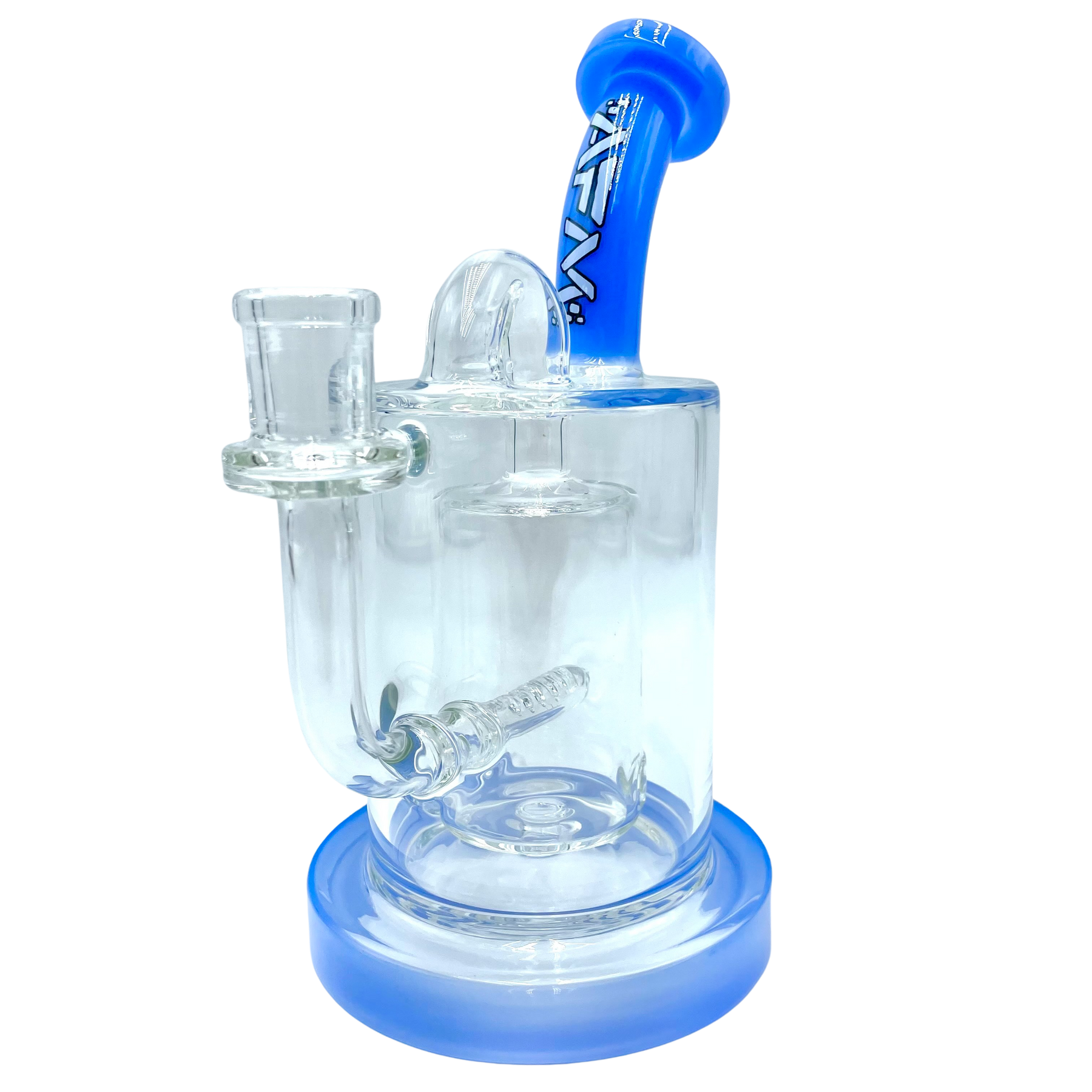8" AFM Pump Color Glass Recycler Dab Rig