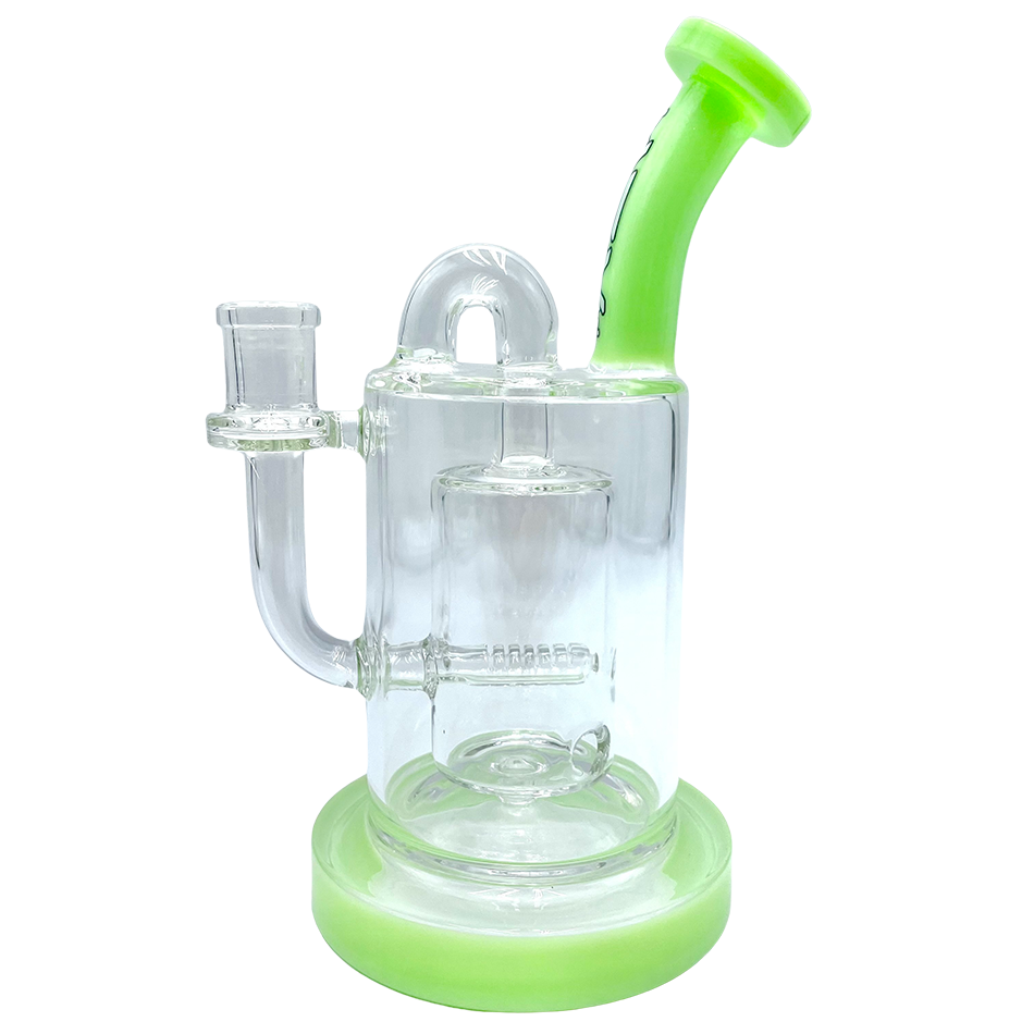 8" AFM Pump Color Glass Recycler Dab Rig