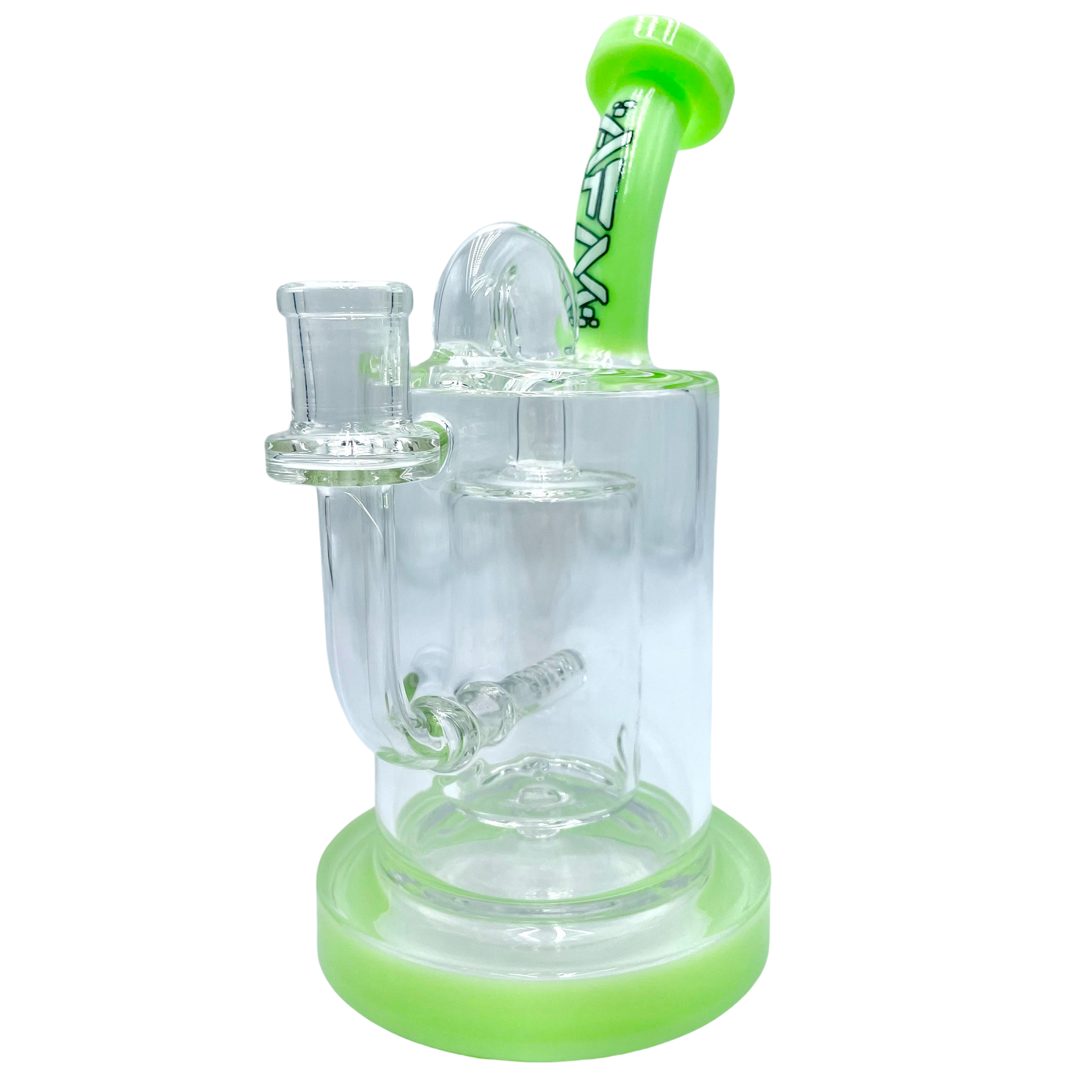 8" AFM Pump Color Glass Recycler Dab Rig