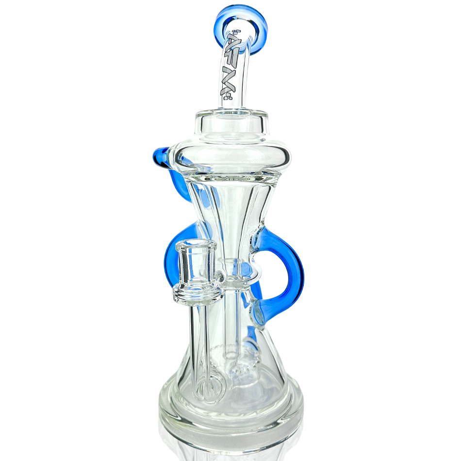 12" AFM Glass Looking Glass Clear Recycler Dab Rig