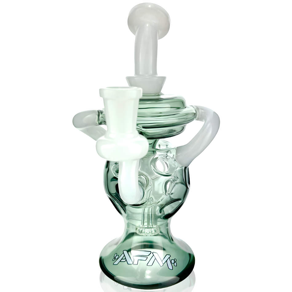 7.5" AFM Swiss Double Color Glass Recycler Dab Rig + Quartz Bangers