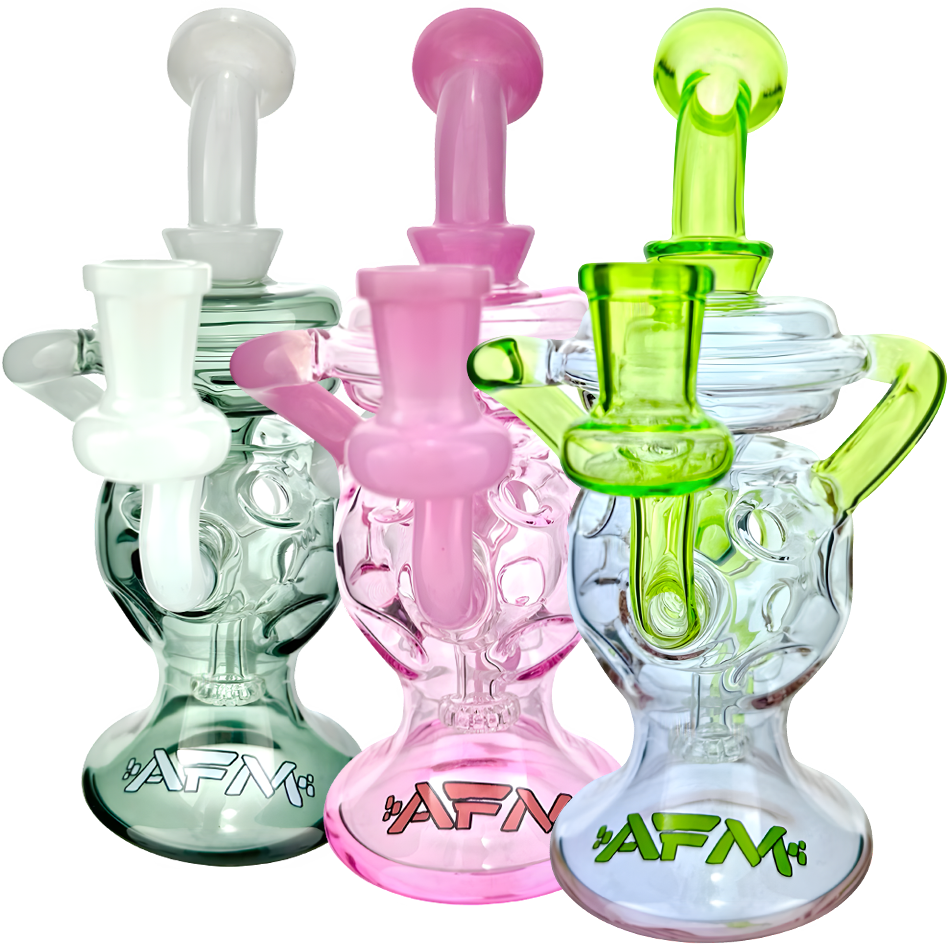 7.5" AFM Swiss Double Color Glass Recycler Dab Rig