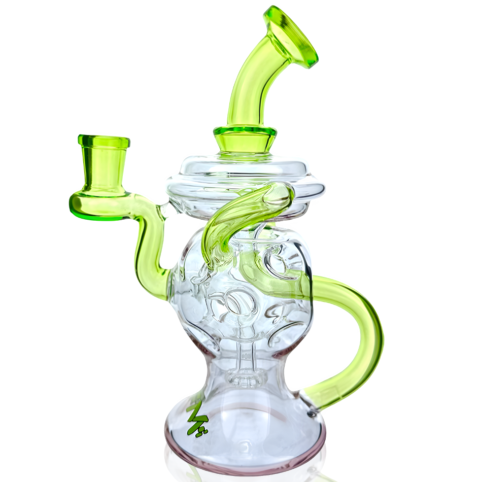 7.5" AFM Swiss Double Color Glass Recycler Dab Rig