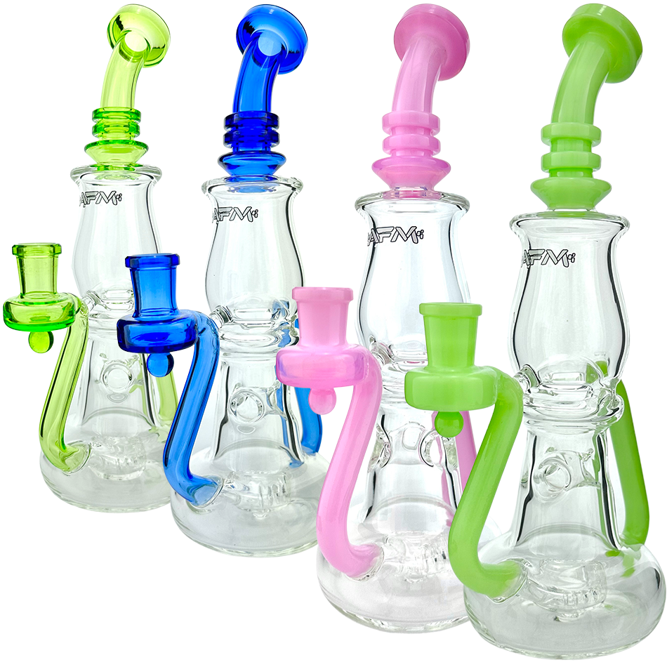 9.5" AFM Nebula Glass Recycler Dab Rig