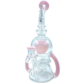 9" AFM Double Pump Recycler Dab Rig + Quartz Banger & Carb Cap Bundle