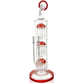 11.5" AFM Glass Triple Arm Perc Glass Dab Rig + Quartz Banger & Carb Cap Bundle