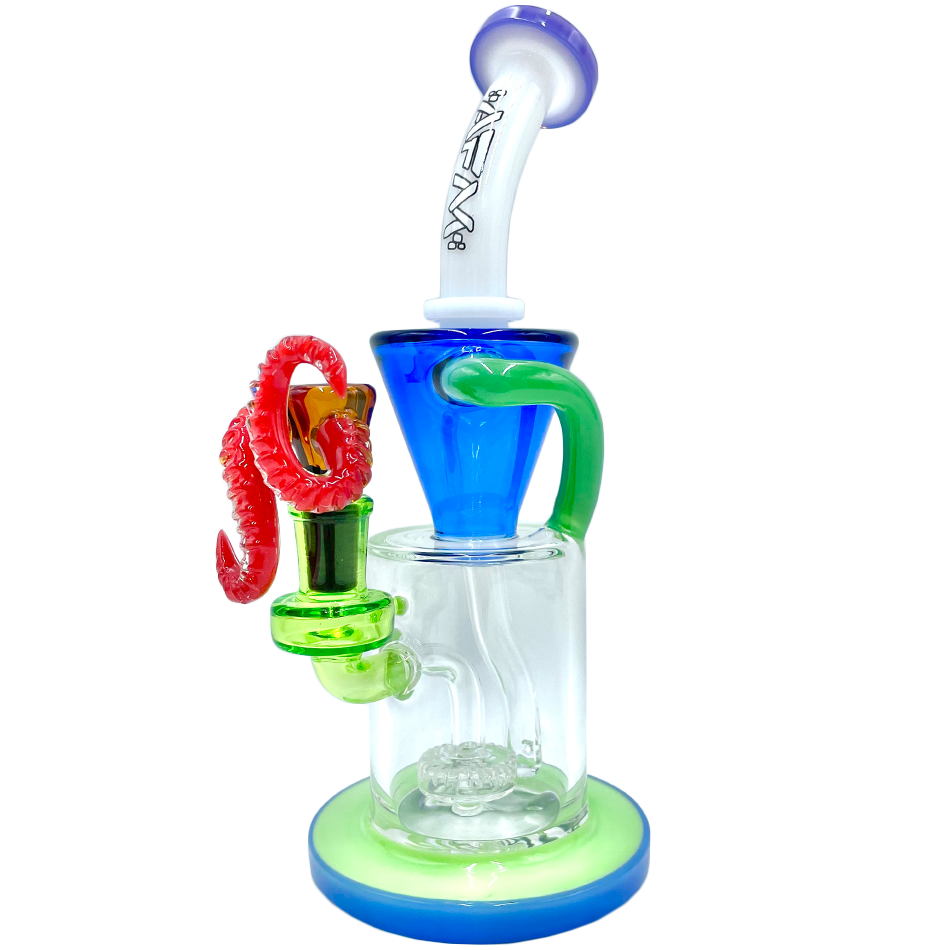 10" AFM Drain Glass Incycler Rainbow Dab Rig Bundle