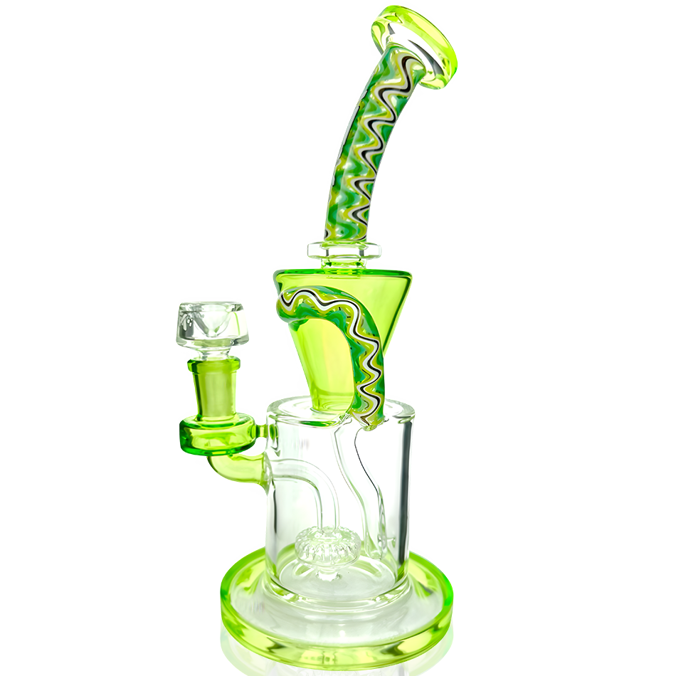 10" AFM Glass Drain Incycler Reversal Showerhead Dab Rig