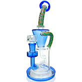 10" AFM Glass Drain Recycler Reversal Inline Dab Rig + Quartz Banger & Carb Cap Bundle