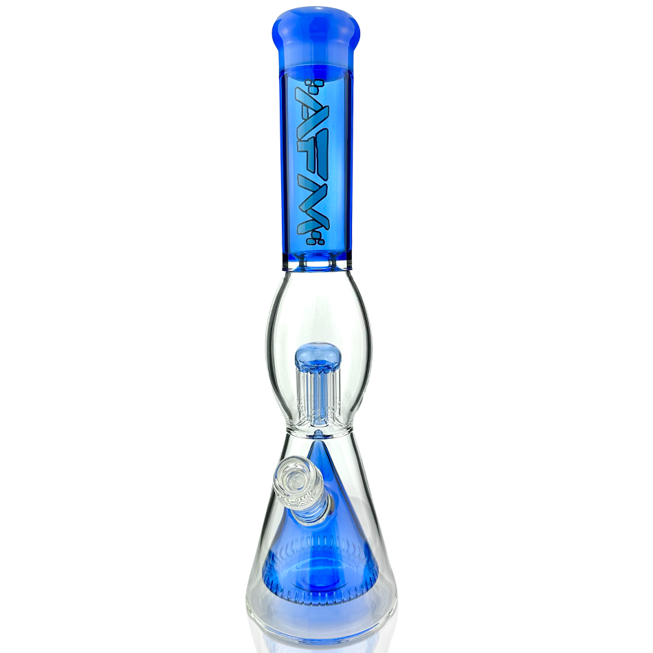 16" AFM Glass UFO Pyramid Perc Glass Beaker Bong