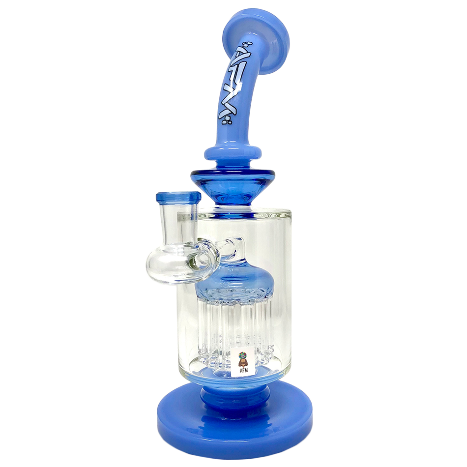 9" AFM Flex Double Color Arm Glass Dab Rig + Quartz Banger & Carb Cap Bundle