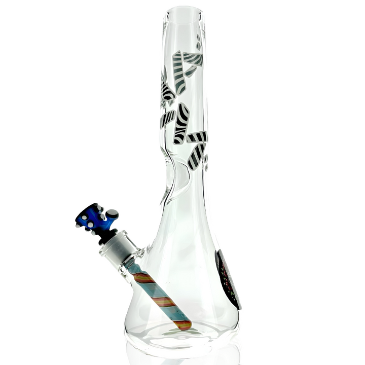 AFM 12" Alien Light Beam Glass Beaker Bundle Set – Borosilicate Water Pipe