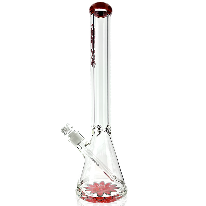 18" AFM Red Canon Colored Lip Glass Beaker Set | AFM Smoke